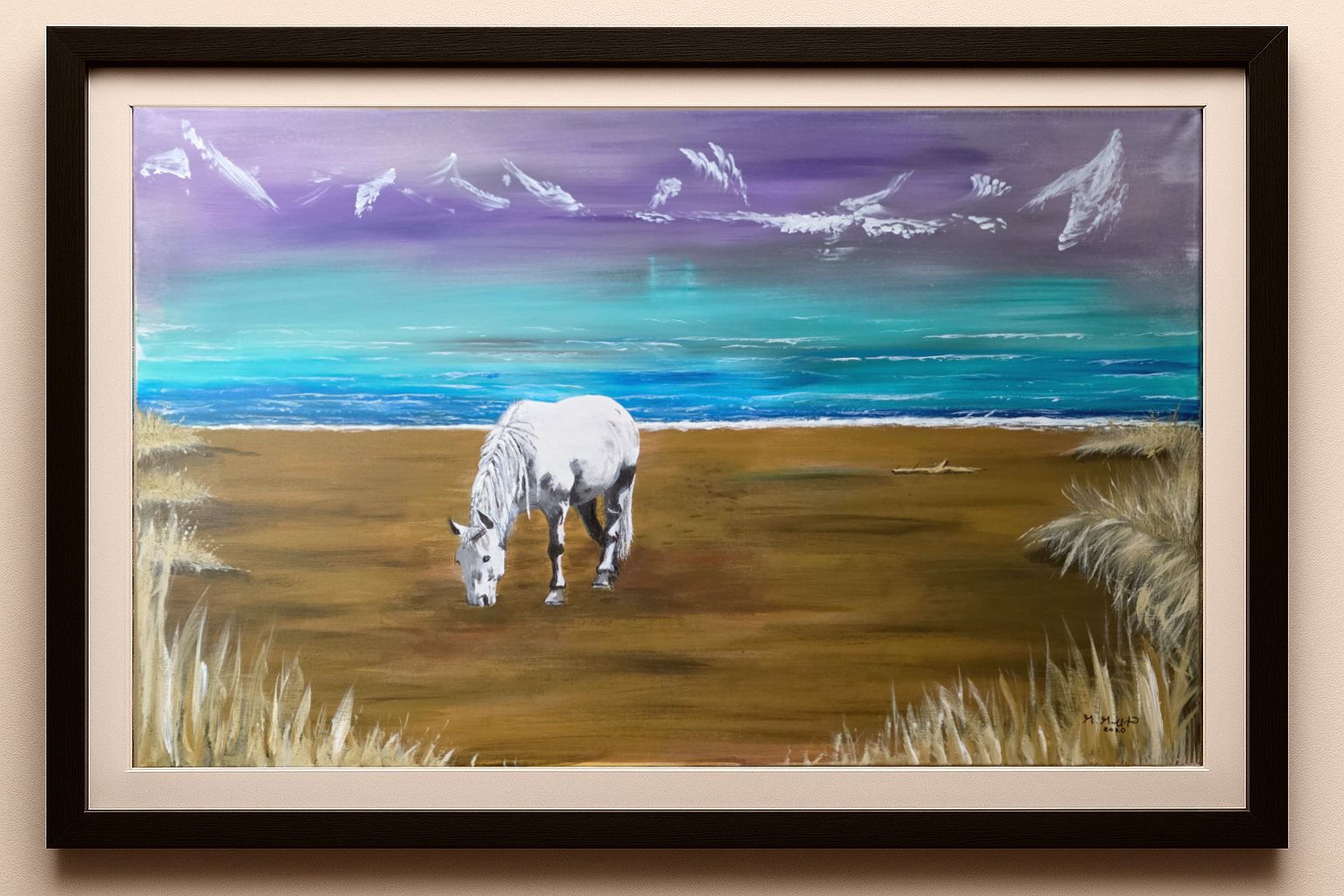 White Horse by the Sea 2020 painting